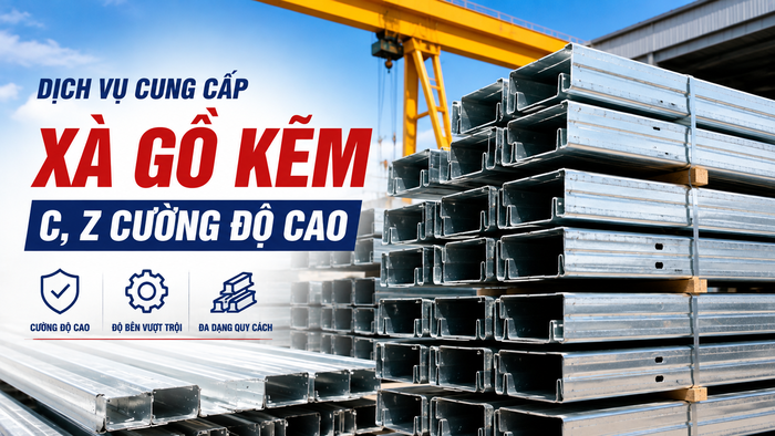 Vina Hoàng Dũng cung cấp xà gồ kẽm chất lượng
